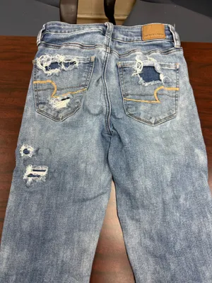 American Eagle Next Level Stretch Distressed Hi-Rise Jegging Jeans Size 0 Short thumbnail 5