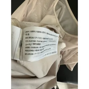 Abercrombie & Fitch Bodysuit‎ Women XL NWOT Cream Nude Long Sleeve Sheer Mesh thumbnail 6