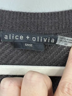 Alice & Olivia Base Wool Cashmere Blend Connor 3/4 Sleeve Sweater Tunic Small thumbnail 2