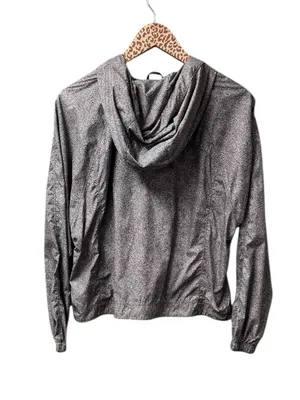 Lululemon I Put A Shell On You 1/4 Zip Hooded Long Sleeve Jacket Black White 10 thumbnail 5