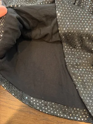 o.p.t Black Sparkle Long-Sleeve Wrap Mini Dress Size Small NWT - C61-025 thumbnail 7