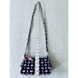 Vera Bradley Pink Elephants Retired Convertible Shoulder Crossbody Handbag Purse thumbnail 7