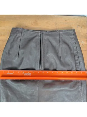 Vintage Firenze Brown Leather Skirt thumbnail 4
