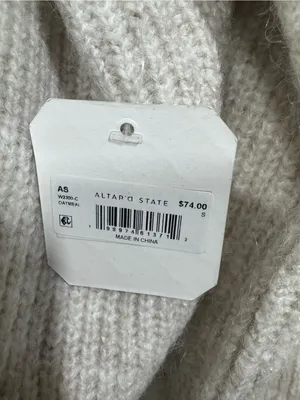 Altar’d State Norris Long Sleeve Cardigan Oatmeal Small New Cable Knit thumbnail 2