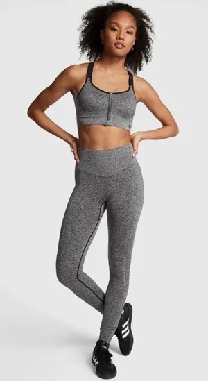Victoria's Secret PINK gray sport seamless leggings heathered grey size xlarge thumbnail 1