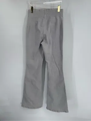 We The‎ Free People Jayde Flare Jeans High Rise Stretch Denim Light Gray thumbnail 2
