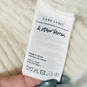 & Other Stories alpaca blend textured knit oversize cardigan in off white - M thumbnail 6