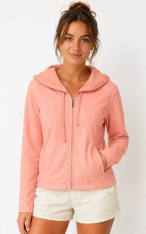 Mary Brogdon Pink Zip Up Hoodie thumbnail 1