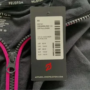 Peloton DreamBlend Half Zip Pullover Black Size XS NWT Ultra Soft Athleisure thumbnail 6