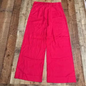 Maeve Anthropologie Pink Linen Blend Wide Leg The Colette Pants Sz 28 Trouser thumbnail 8