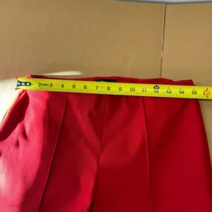 Theory $265 Women's Alettah Approach Cropped Pants‎ Crimson Red Size 6 Ankle Zip thumbnail 10