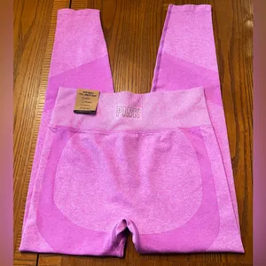 PINK Victoria’s Secret House Party Pink Marl Seamless High Waist Leggings‎ NEW thumbnail 10