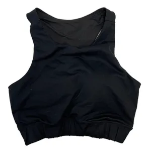 P'tula Small Sports Bra High Neck Racerback Black Activewear Gym Workout Top thumbnail 3