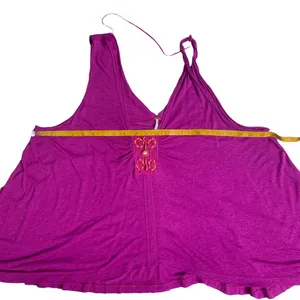 Free People New Vibes Tank Top Pink Small S Lightweight Embellished Boho NWT thumbnail 15