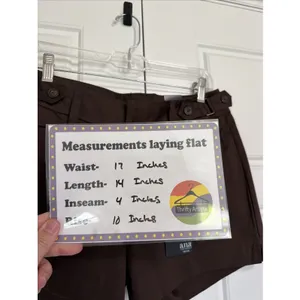 ana A New Approach Brownie Chino Shorts‎ Womens 10P Petite Stretch Buckle NWT thumbnail 3