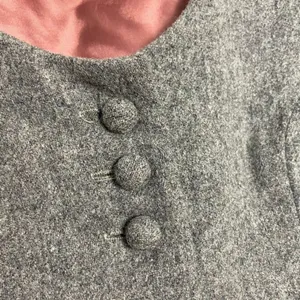 Vintage 1960s Cropped Blazer Jacket 3/4 Length Sleeves Women Carlette Twee Gray thumbnail 12
