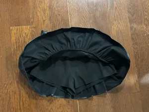 Black leather ruffle skirt thumbnail 4