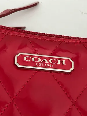 Coach Poppy Gloss Red Mini Purse thumbnail 5