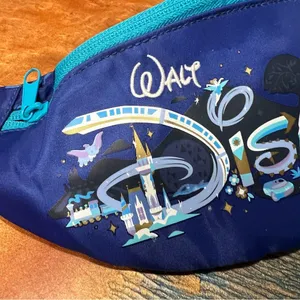 Disney World 50th Anniversary Blue Graphci Waist Bag Fanny pack adjustable thumbnail 5