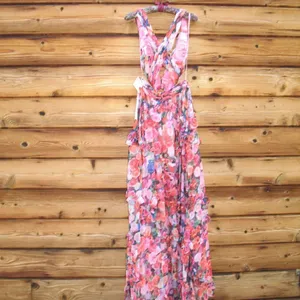 Mac Duggal 68076 Ruffle Floral Cut Out Dress thumbnail 12