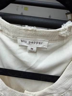 Blu Pepper Cream Dress With Dot Detail thumbnail 4
