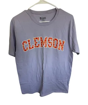Clemson Tigers Light Purple Logo T-Shirt (Size Medium) thumbnail 1