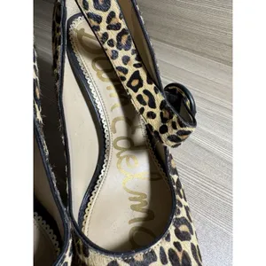Sam Edelman Pointed-Toe Haircalf Pumps Hinda Nude Leopard Size 6.5 Strappy thumbnail 8