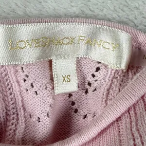 LoveShackFancy Pink Pointelle Bow Knit Cotton Cropped Cami Tank Top XS thumbnail 2