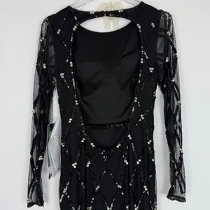 NWT Mac Duggal #9109 Sequin Embellished Long Sleeve Gown Dress Black Size 0 NEW thumbnail 12