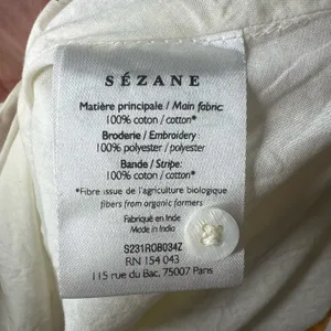 Sezane Embroidered Midi Shirt Dress Size 38/M thumbnail 7