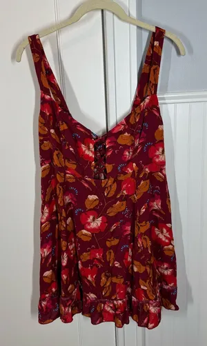 Free People Lattice Lovers Floral Slip Dress size small floral printed girly thumbnail 1