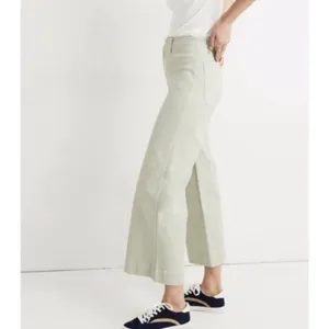 Madewell high rise crop jean wide leg light green size‎ 24 thumbnail 2