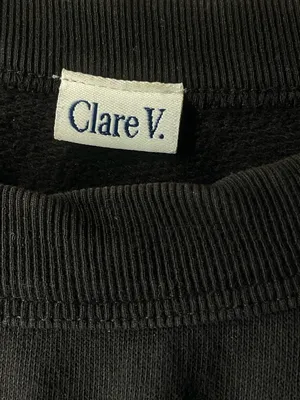 Clare V. Lips Sweatshirt Size L Black Size L thumbnail 5