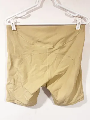 Lululemon Yellow Ribbed Athletic Bike‎ Shorts Size 12 thumbnail 4