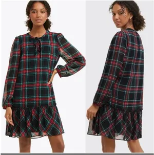 Draper James Holiday Christmas Plaid Dress Size XXL thumbnail 2