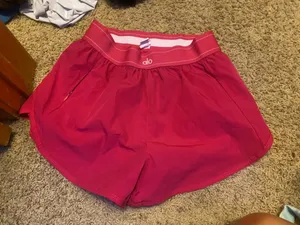 Pink alo yoga shorts thumbnail 3