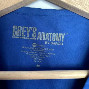 Grey's Anatomy by Barco blue scrubs set workwear pockets women's size medium thumbnail 4