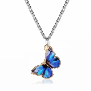 3/$30 🤍 Butterfly Charm Necklace Silver thumbnail 2