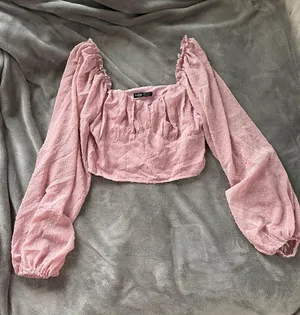 SheIn Pink Blouse With Balloon Sleeve thumbnail 1