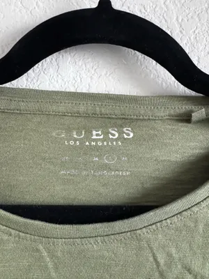 Guess Cropped Short Sleeve Tee L Green thumbnail 3