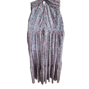 ASTR The Label Dress Sz S Chiffon Strap Maxi Dress Tiered Open Back Floral thumbnail 8
