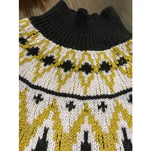 Free People Anthropologie Scotland Sweater Tunic Fair Aisle Cotton Wool XXS thumbnail 4