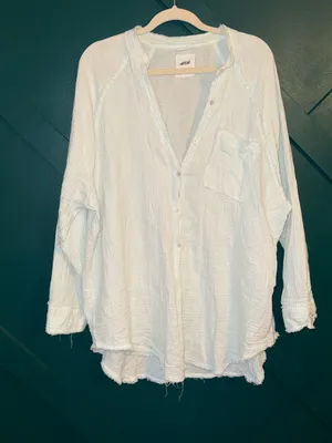 aerie Light Green Pistachio Oversized Cotten Gauze Cover Up Coastal Grandmother thumbnail 1