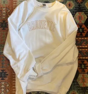 Gildan Brunette White Sweatshirt thumbnail 1