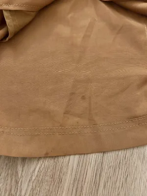 Anthropologie Cartonnier Draped Belted Dress Trench Coat in Copper Brown Size XS thumbnail 10