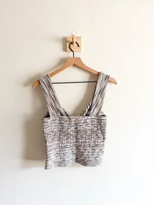 Evereve Tweed Knot Front Sleeveless Top Size S thumbnail 5