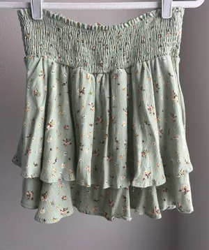 Altar'd State Floral Mini Skirt Ruffle thumbnail 4