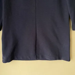 Anthropologie Boden sz‎ 6 blue ribbed cotton mod top thumbnail 6