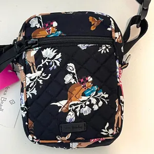 Vera Bradley Merry Mischief RFID Rare Convertible Crossbody Bag Womens‎ OS Black thumbnail 2