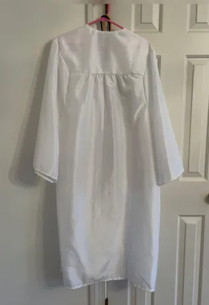 Jostens Graduation Gown With Chords White thumbnail 3
